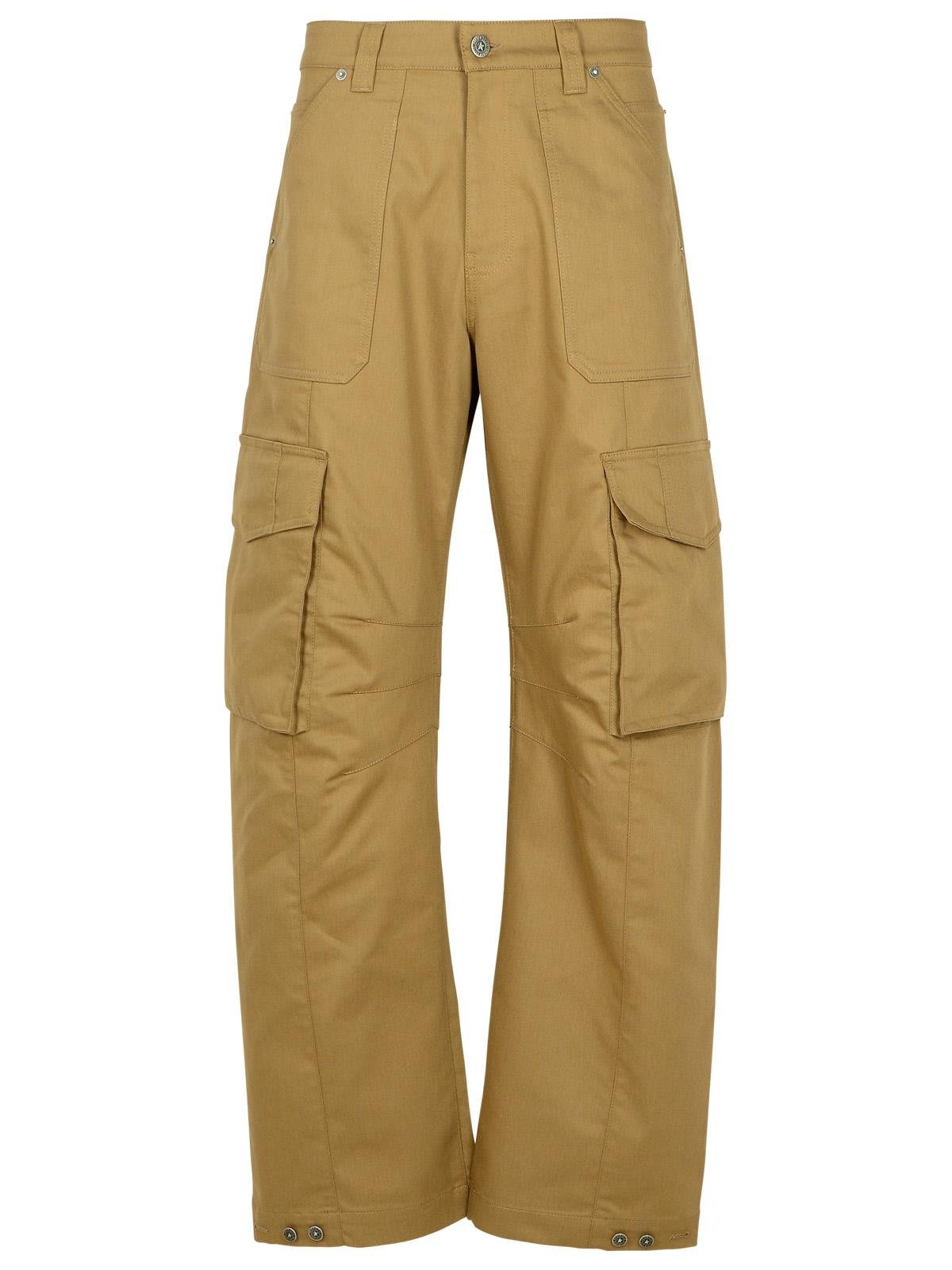 Shop Golden Goose Straight-leg Cargo Trousers In Beige