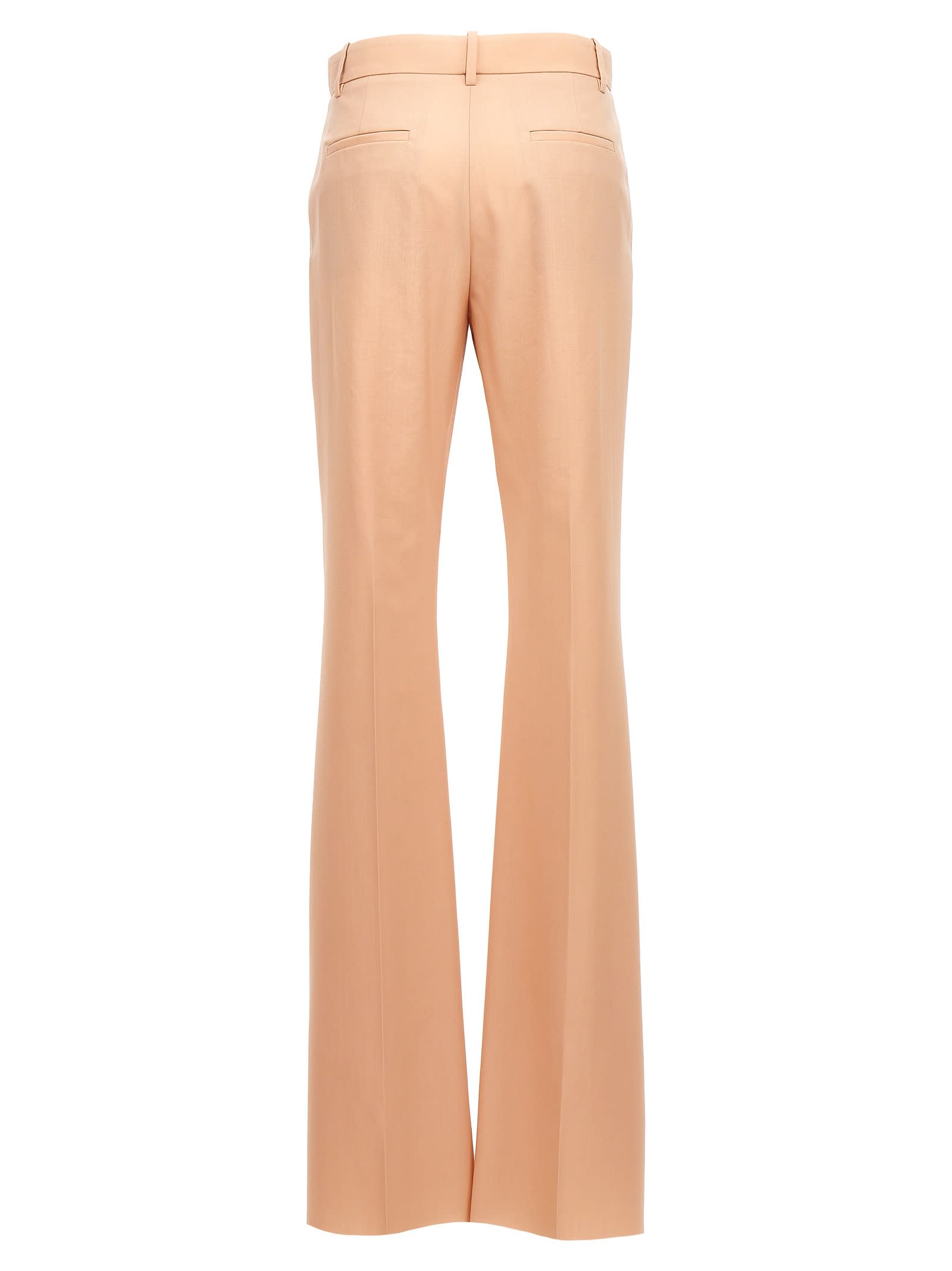 Shop Valentino Dry Tailoring Wool  Pants In Beige