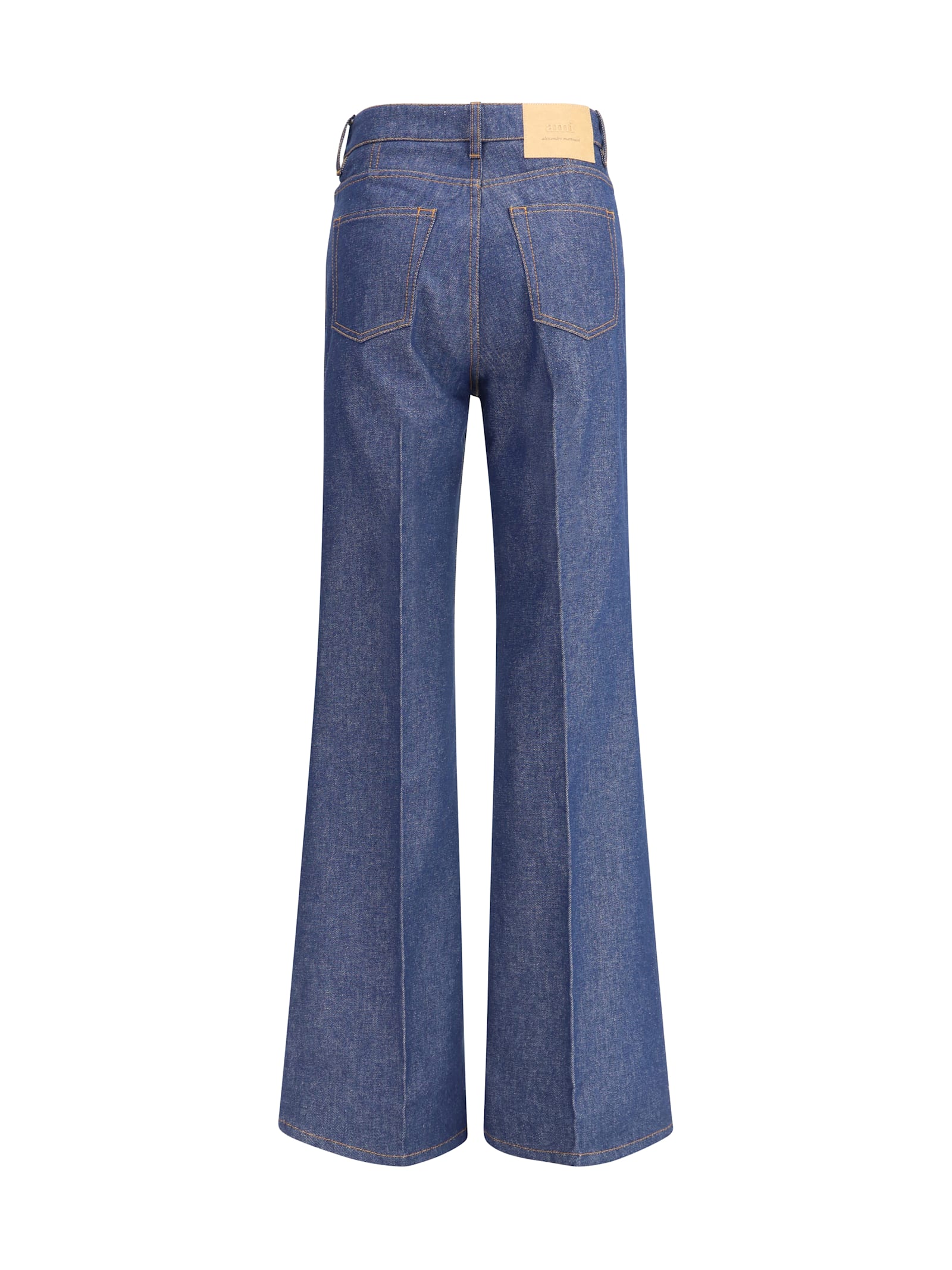 Ami Alexandre Mattiussi Ami Paris Women Flare Fit Jeans In Raw In Blue