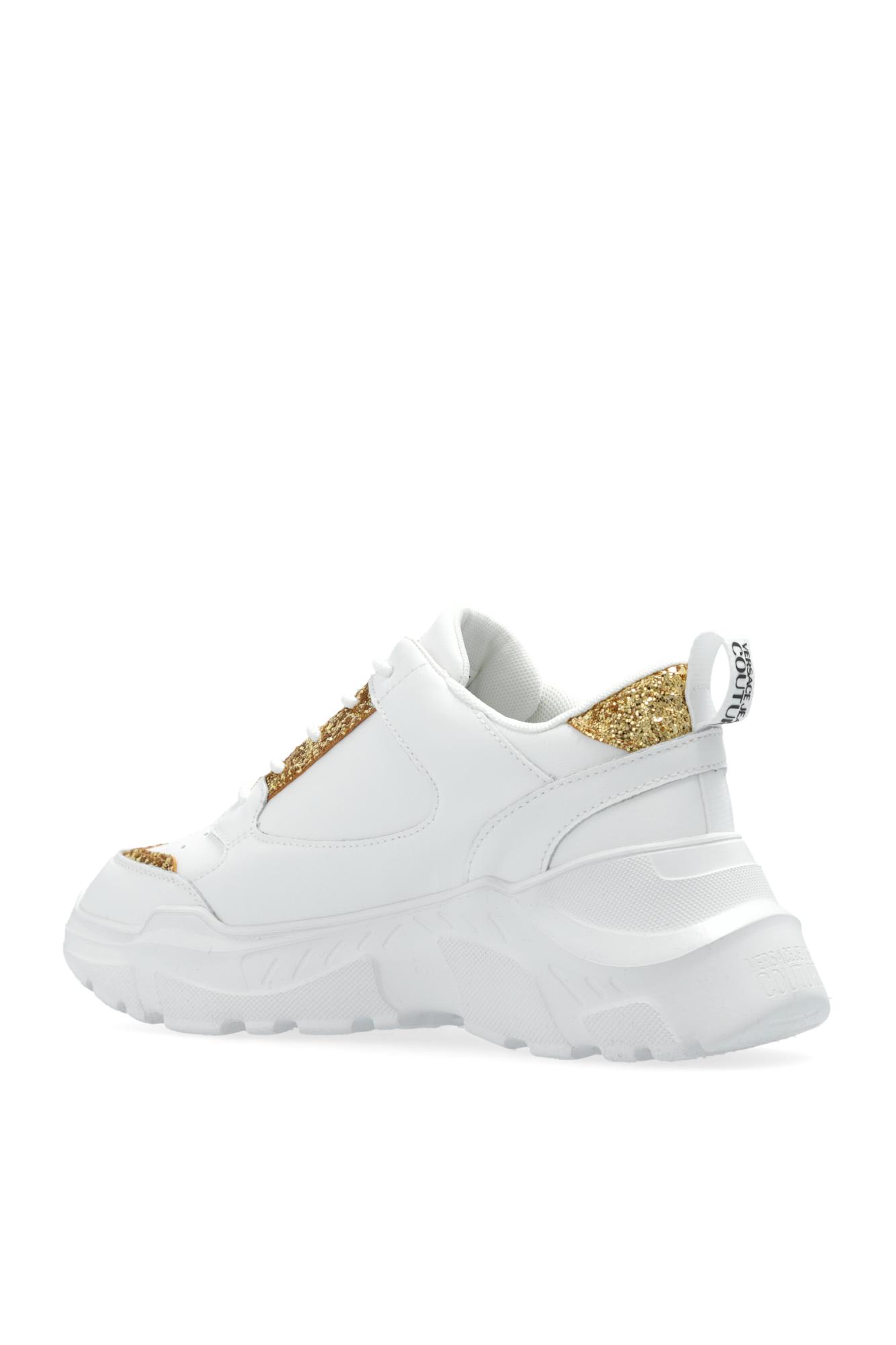 Shop Versace Jeans Couture Sports Shoes With Logo In White