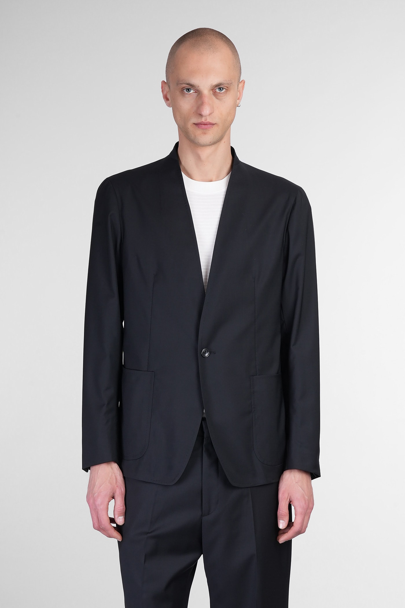 Tagliatore 0205 Blazer In Black Wool
