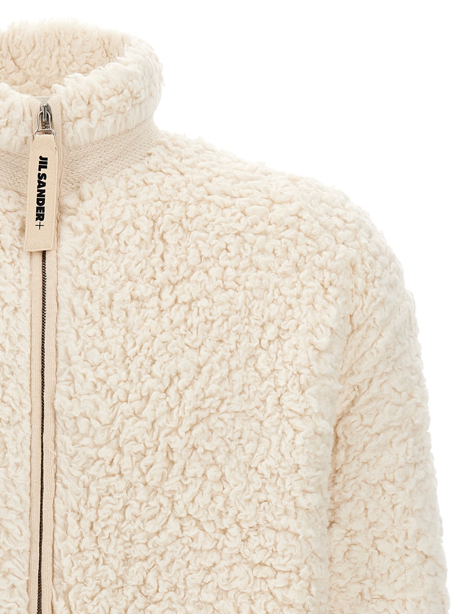 Shop Jil Sander Faux Fur Jacket In White