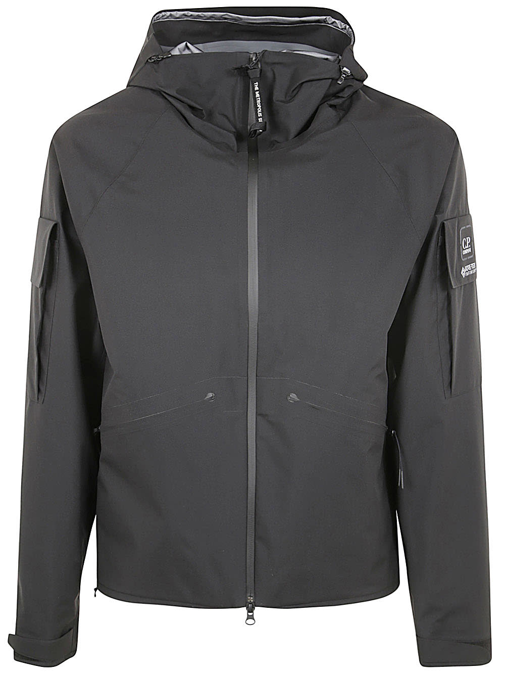 Shop C.p. Company Metropolis Series Gore-tex Infinium Hooded Jacket In Black