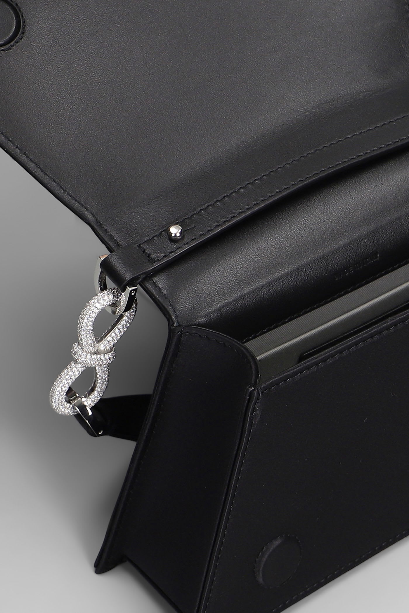 Mach & Mach Samantha Shoulder Bag In Black Silk In Black