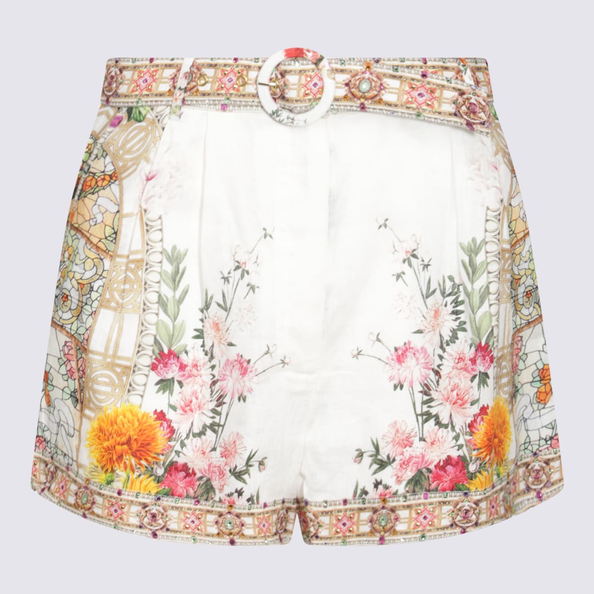 White Silk Shorts