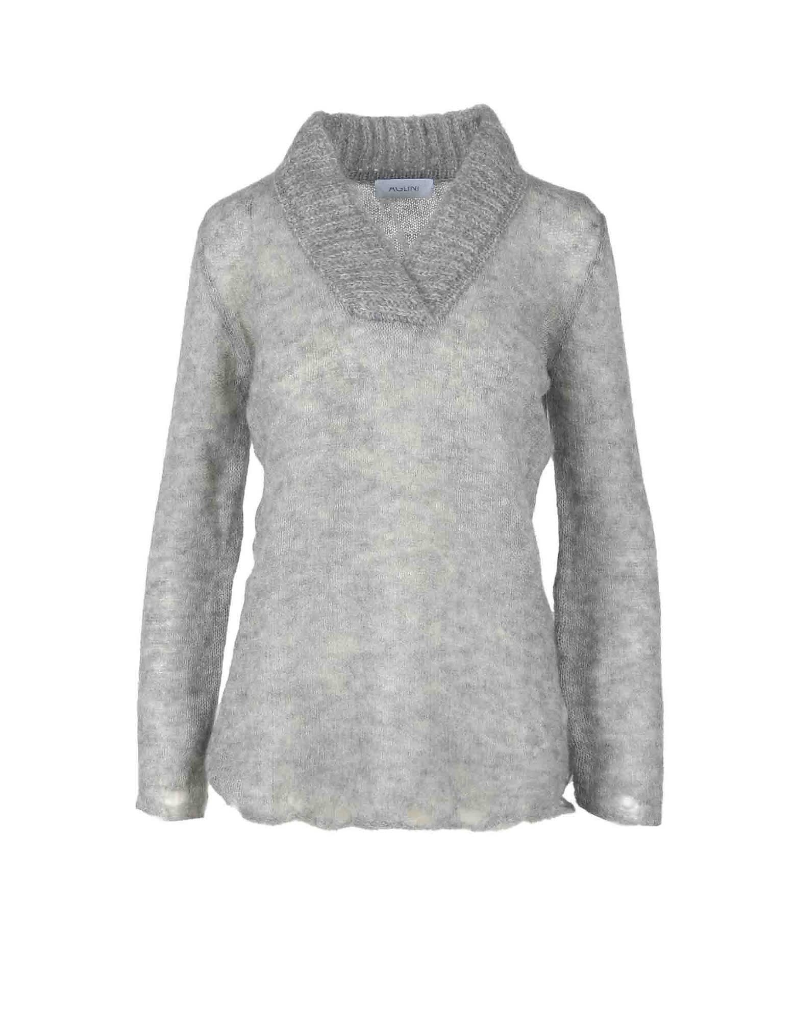Aglini Womens Gray Sweater