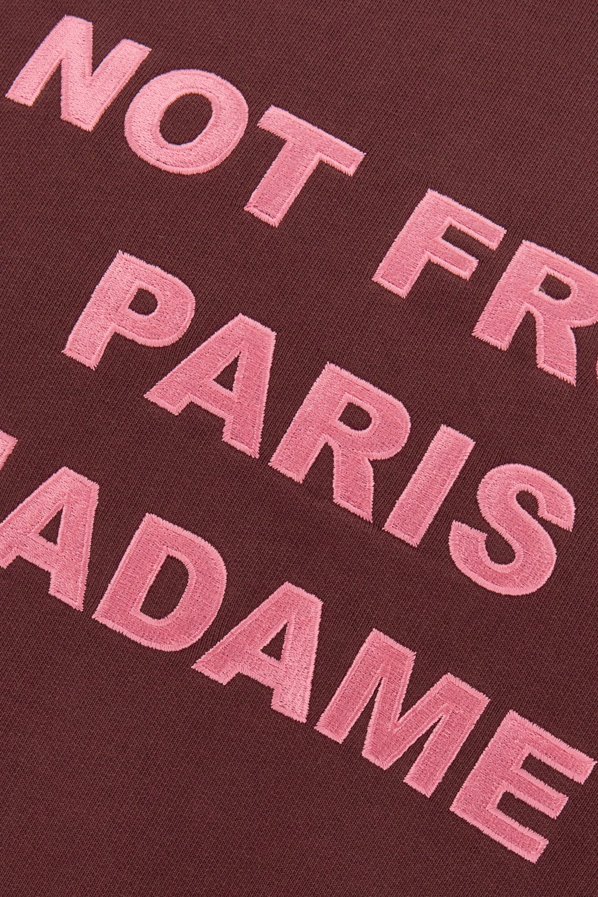 Shop Drôle De Monsieur Burgundy Cotton Sweatshirt In Wn