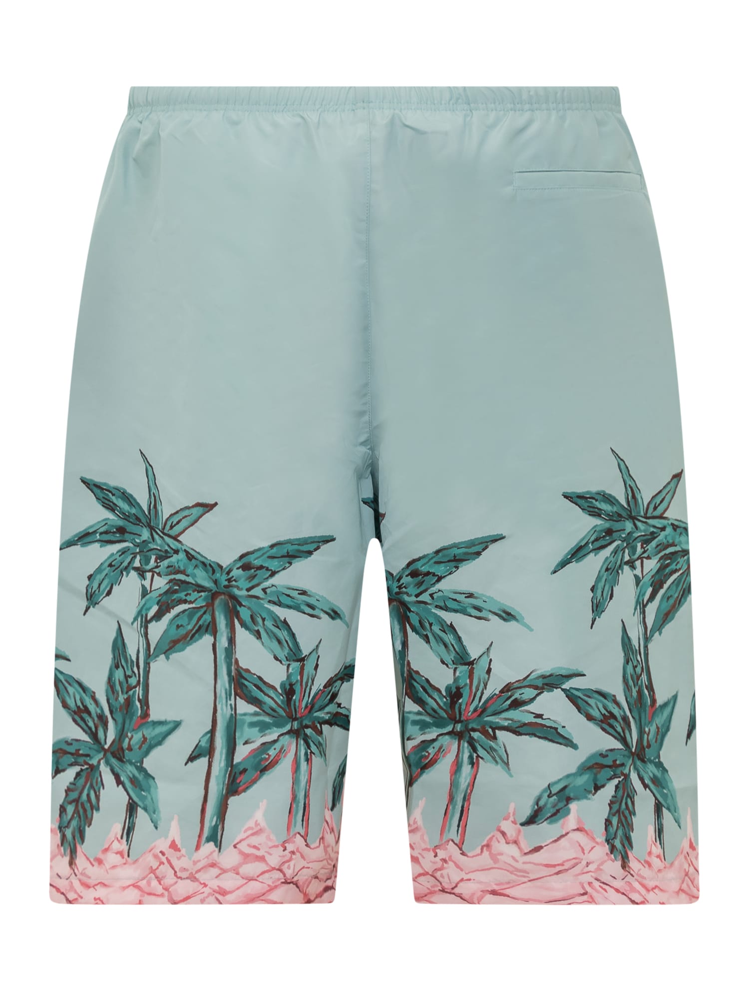 Shop Palm Angels Ai Palms Swimshorts In Light Blue