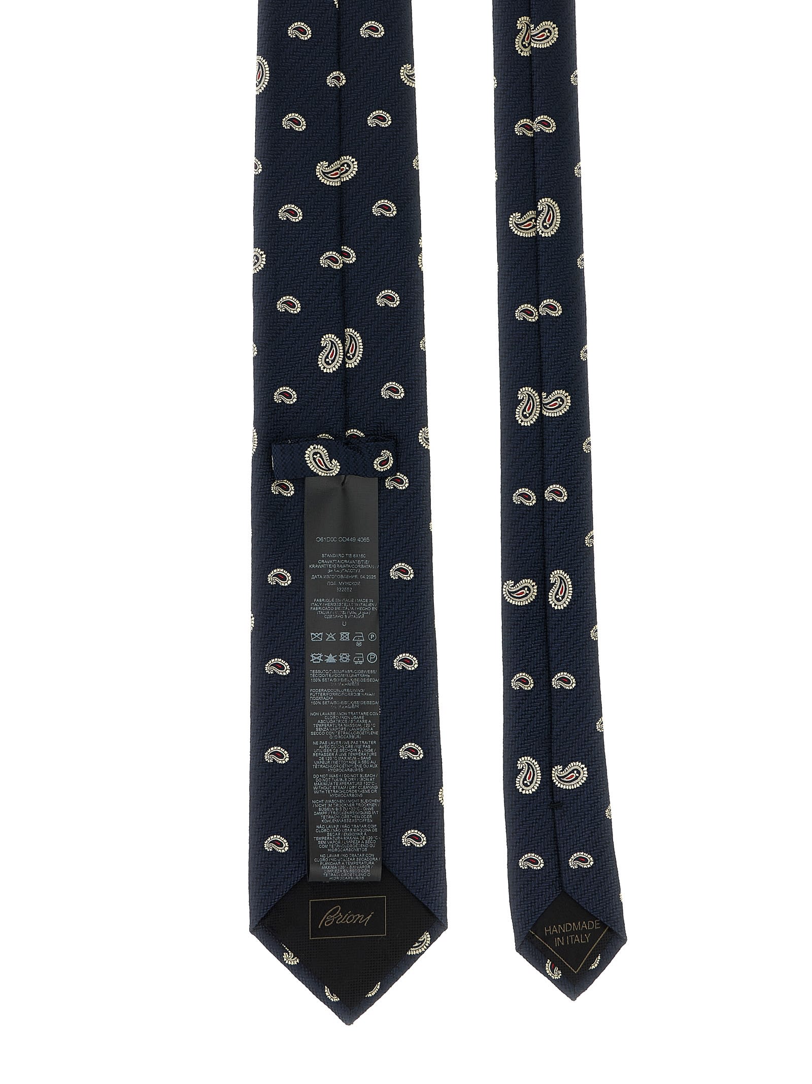 Brioni Jacquard Tie Ties And Papillon Blue In Blue