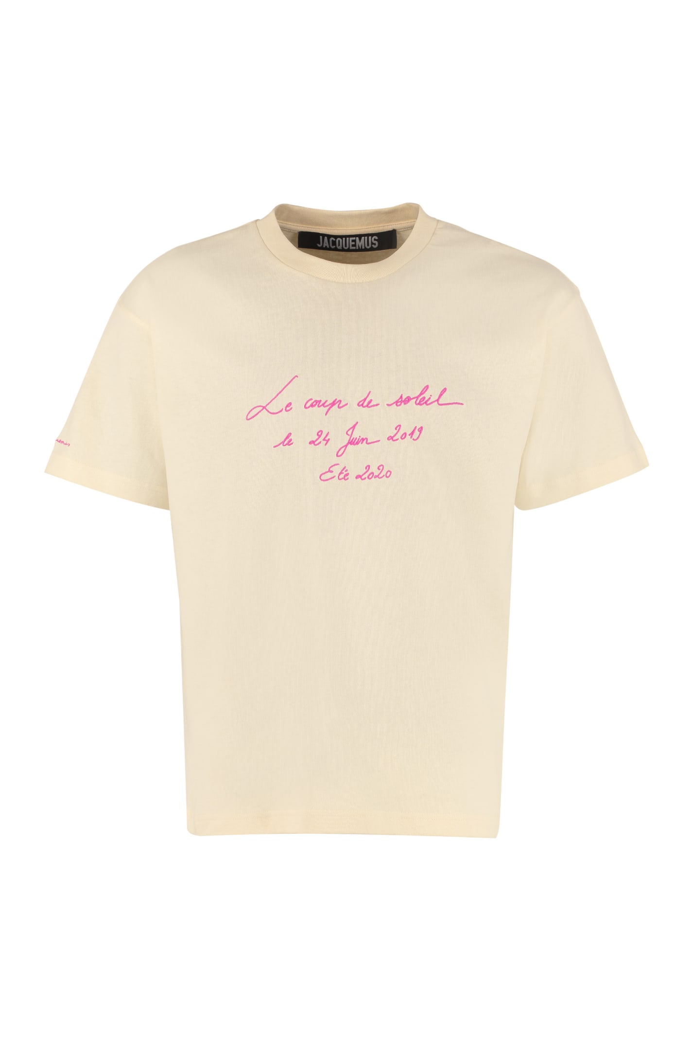 JACQUEMUS EMBROIDERED COTTON T-SHIRT,11222104