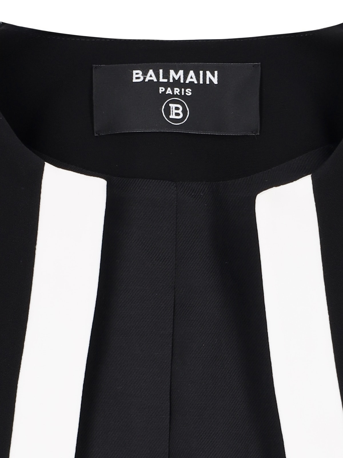 Shop Balmain Spencere Cropped Sweater In Black