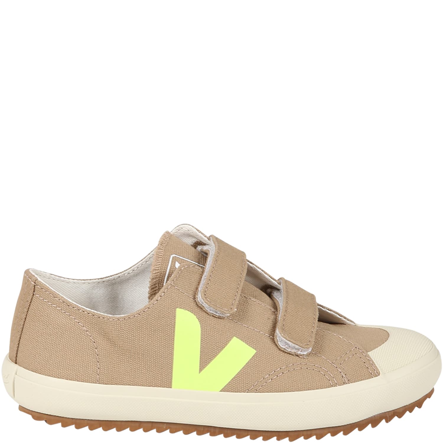 Veja Brown Sneakers For Kids With Logo