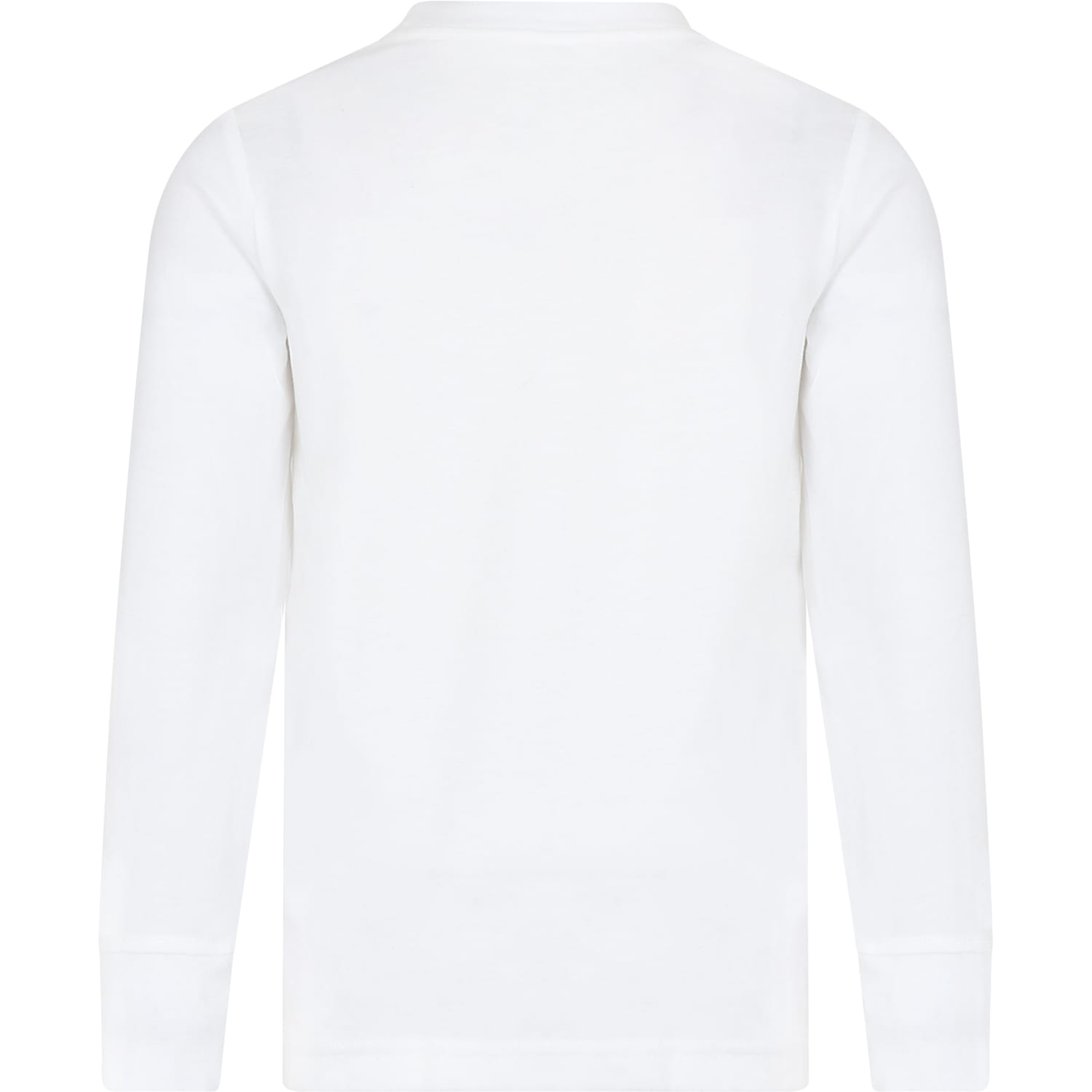Nike Ivory T-shirt For Kids With Logo And Writing In Ivory