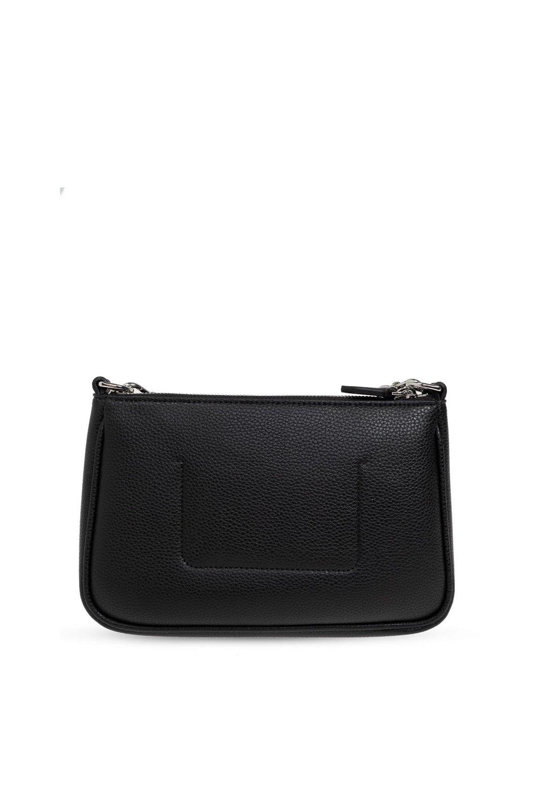 Shop Emporio Armani Shoulder Bag With Printed Logo In Black