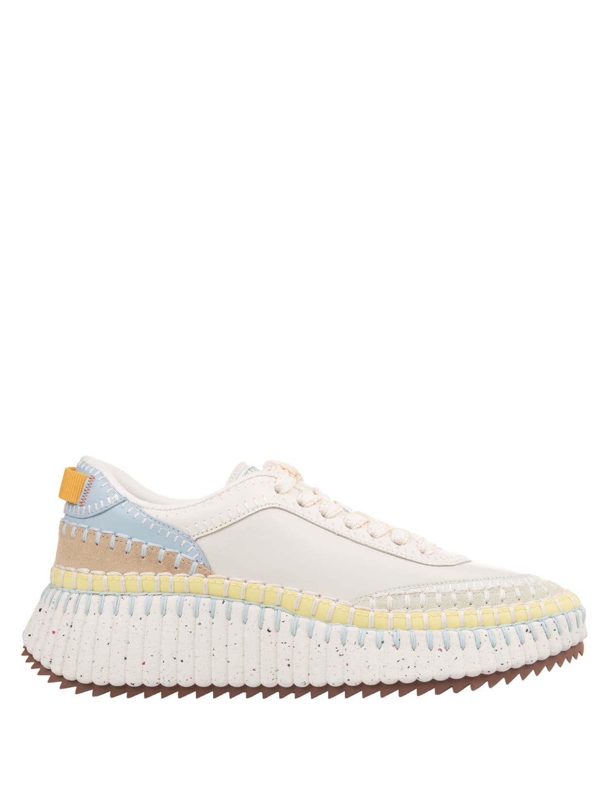 Shop Chloé Nama Sneakers With Inserts In White