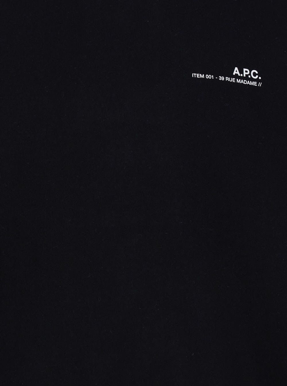 Shop Apc Black Crewneck Sweater With Logo Print In Cotton Man