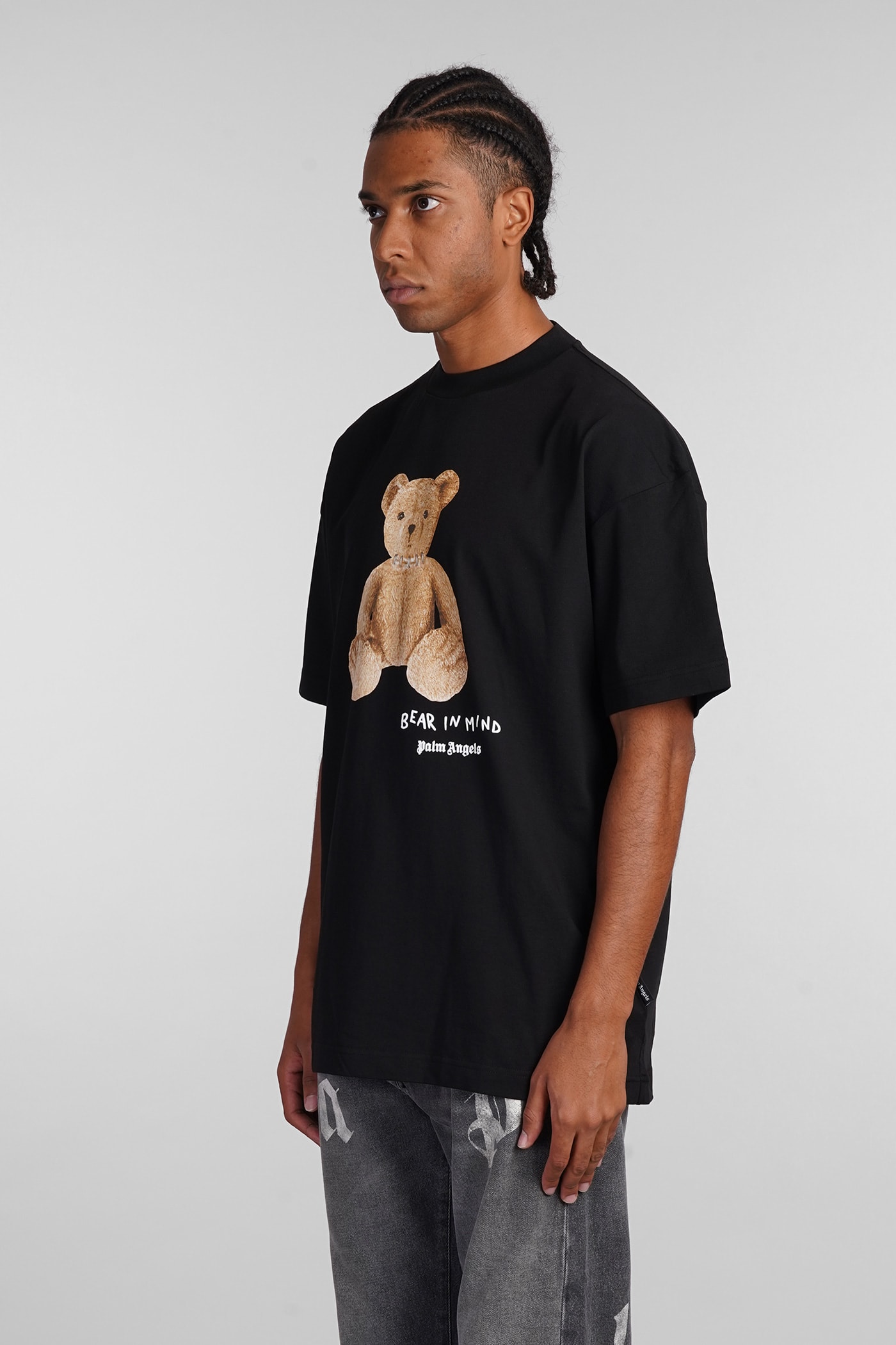 Shop Palm Angels T-shirt In Black Cotton