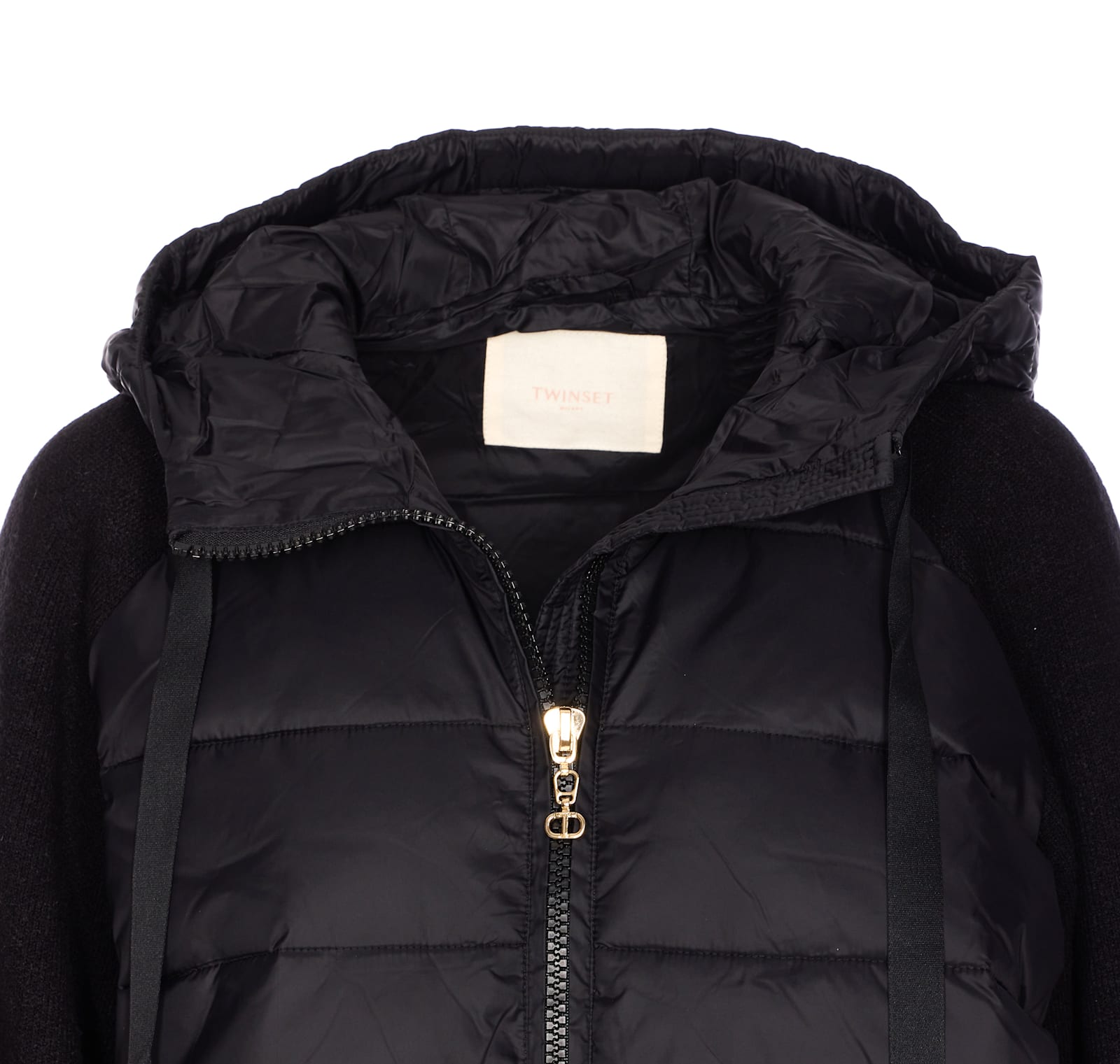 Twinset Down Jacket In Black