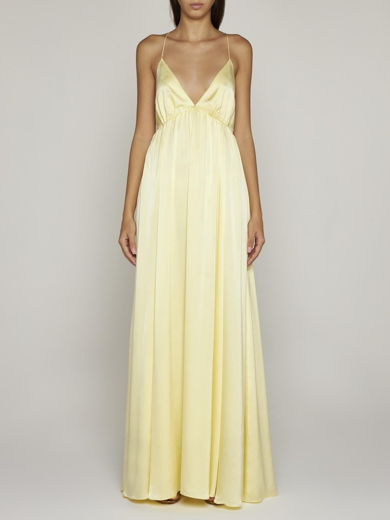 Shop Zimmermann Silk Long Slip Dress In Yellow