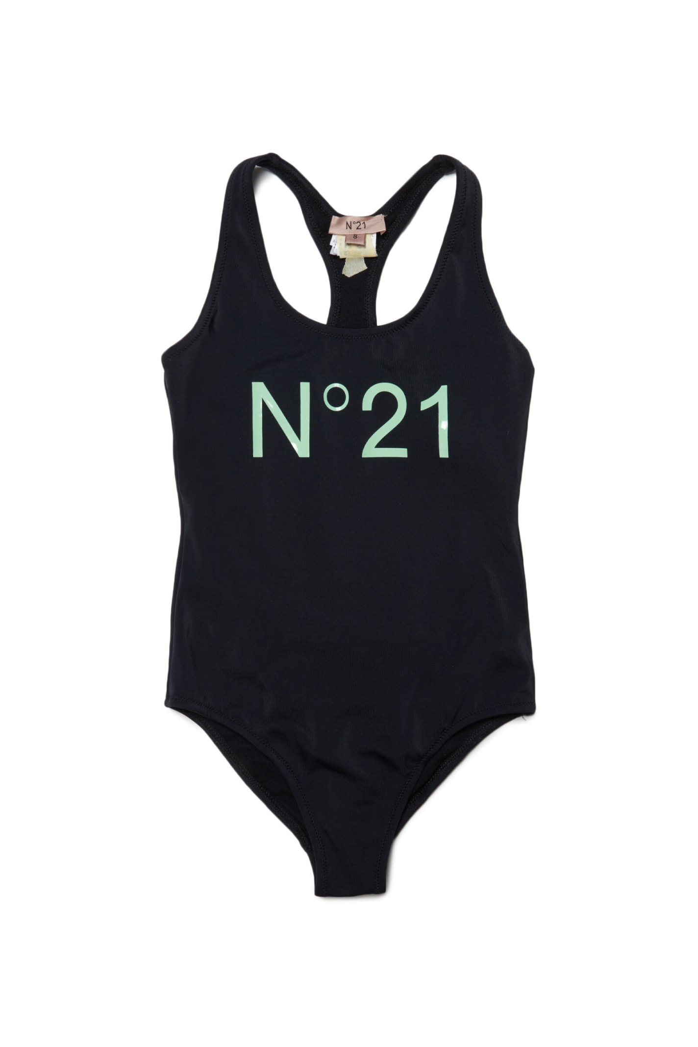 N°21 N21M20F SWIMSUIT N°21 BLACK LYCRA ONE-PIECE SWIMMING COSTUME WITH LOGO