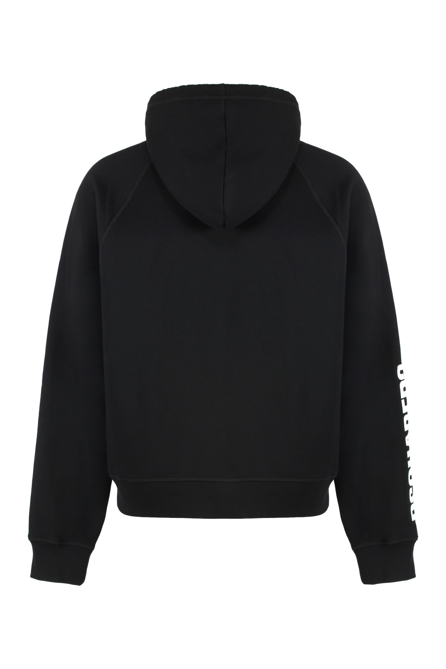 Shop Dsquared2 Cotton Hoodie In Black