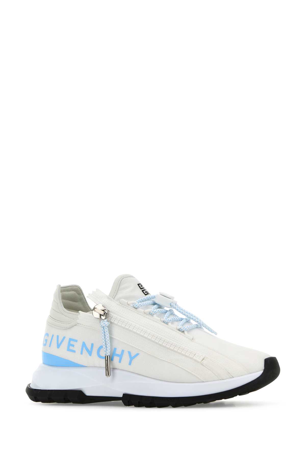 Shop Givenchy White Fabric And Leather Spectre Sneakers In Whiteblue
