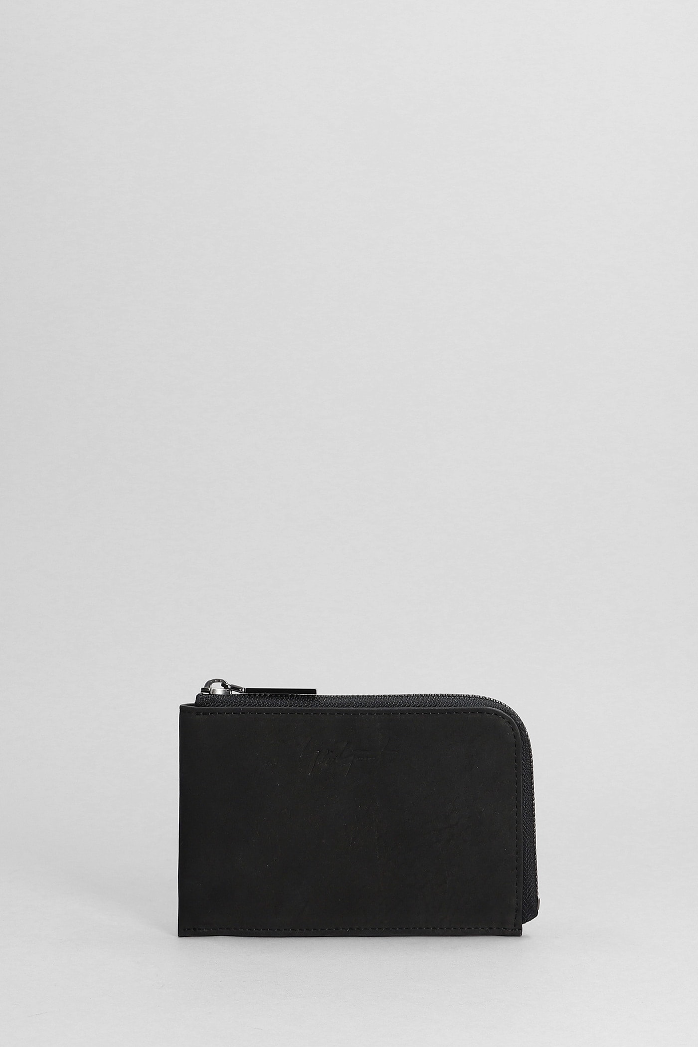 Shop Yohji Yamamoto Wallet In Black Leather