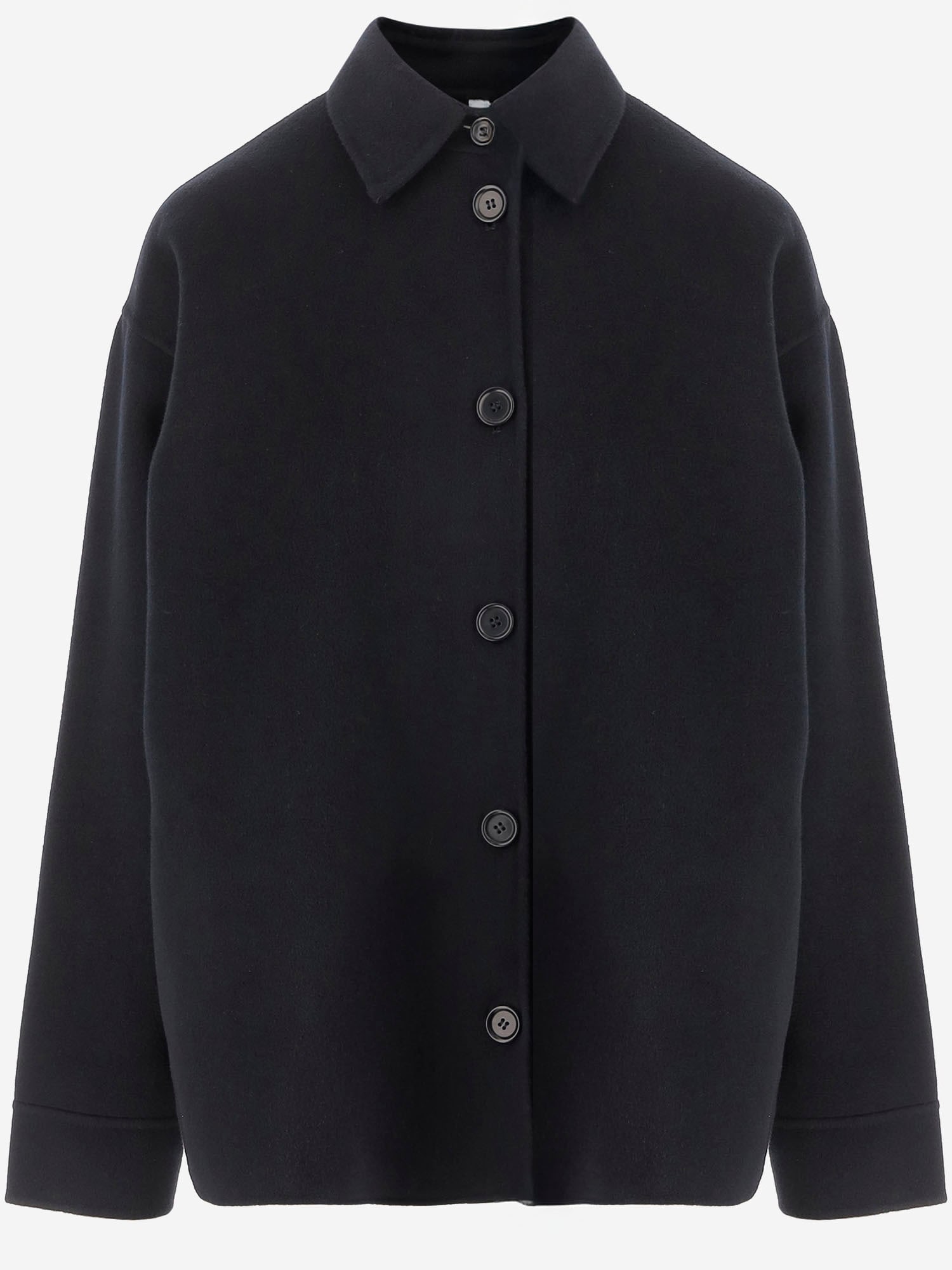 Aspesi Buttoned Shirt Jacket In Blue
