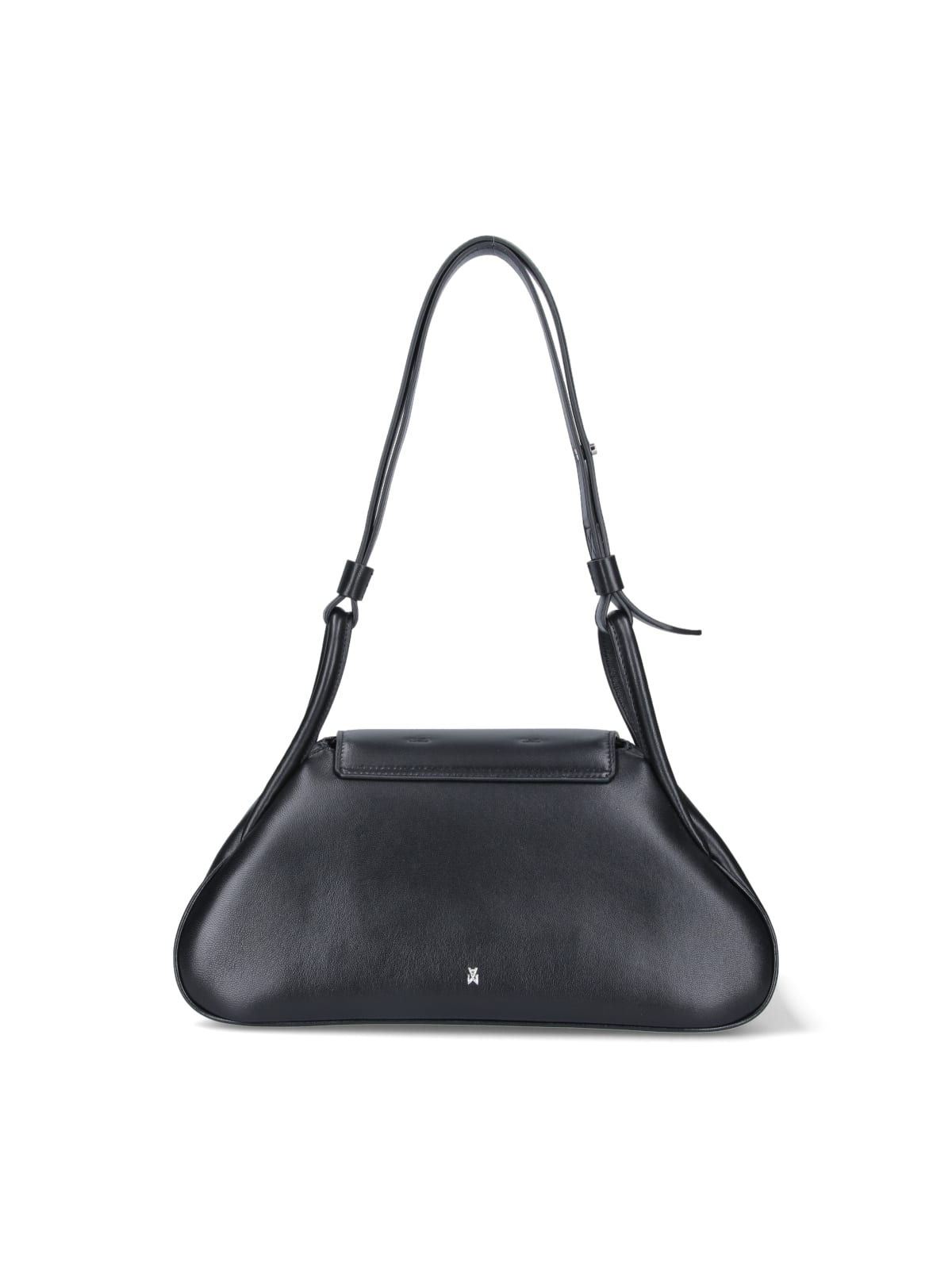 Amina Muaddi Gemini Leather Shoulder Bag In Black