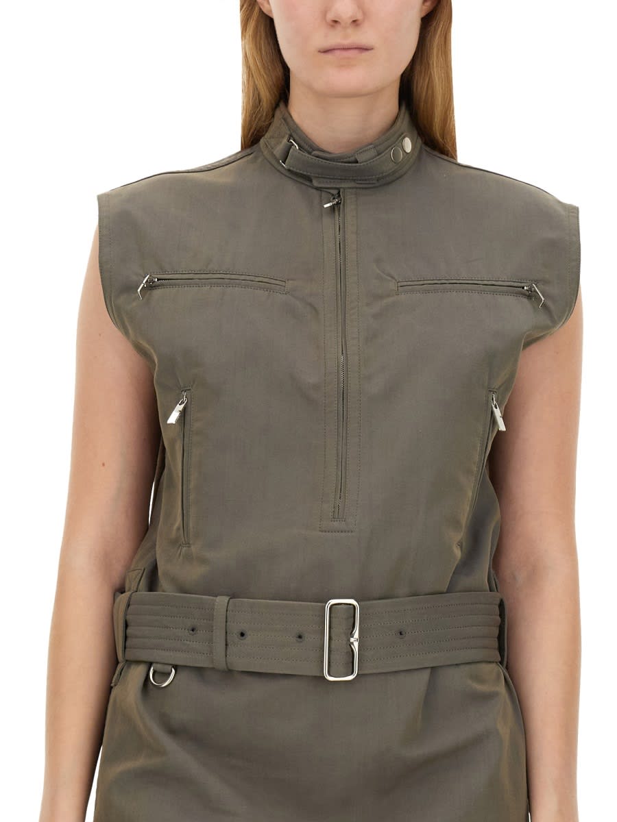 Burberry Linen Dress In Multi