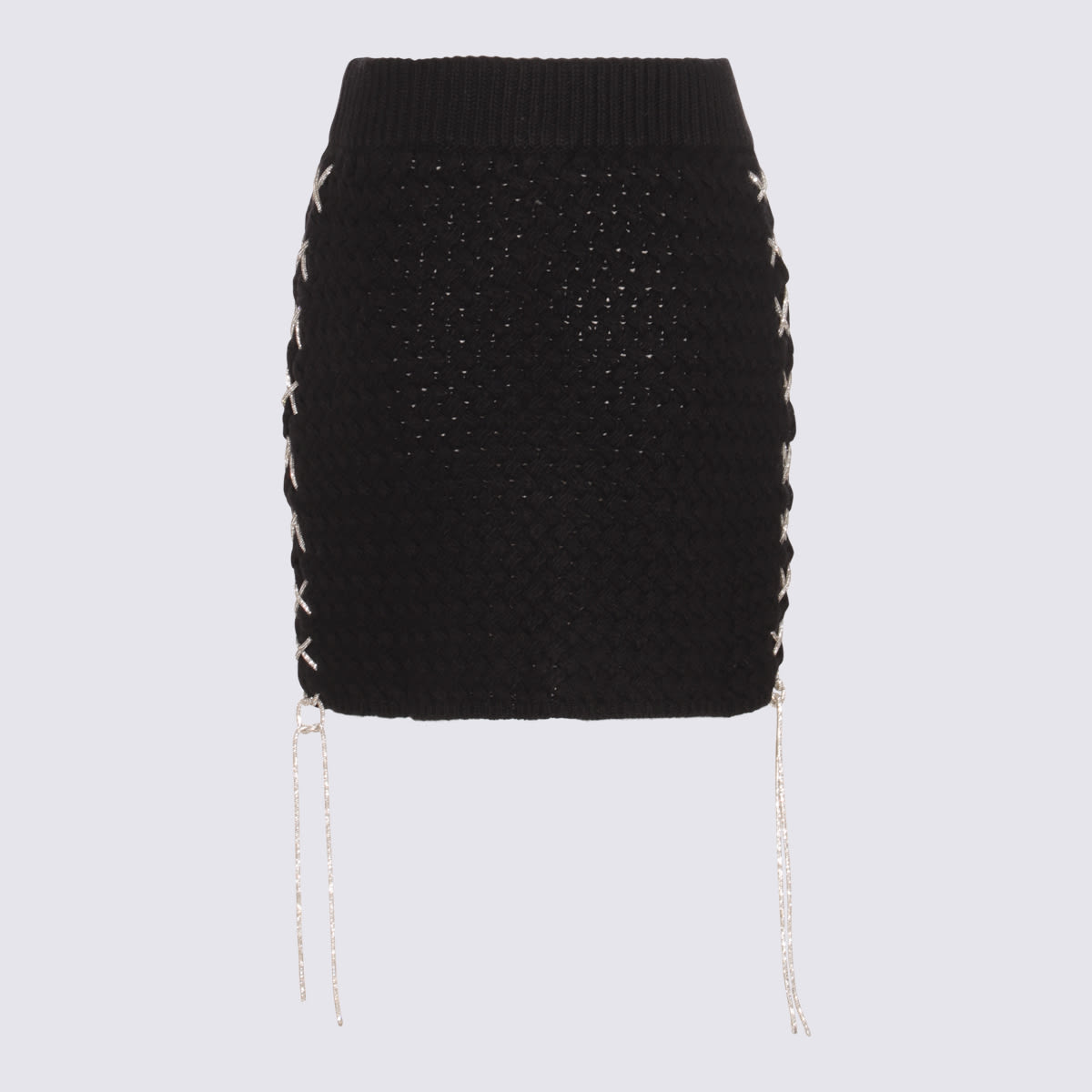 Shop Giuseppe Di Morabito Black Stretch Ruffled Mini Skirt