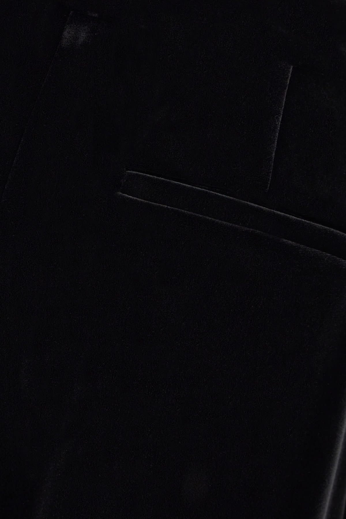 Shop Sportmax Black Velvet Pants In Nero