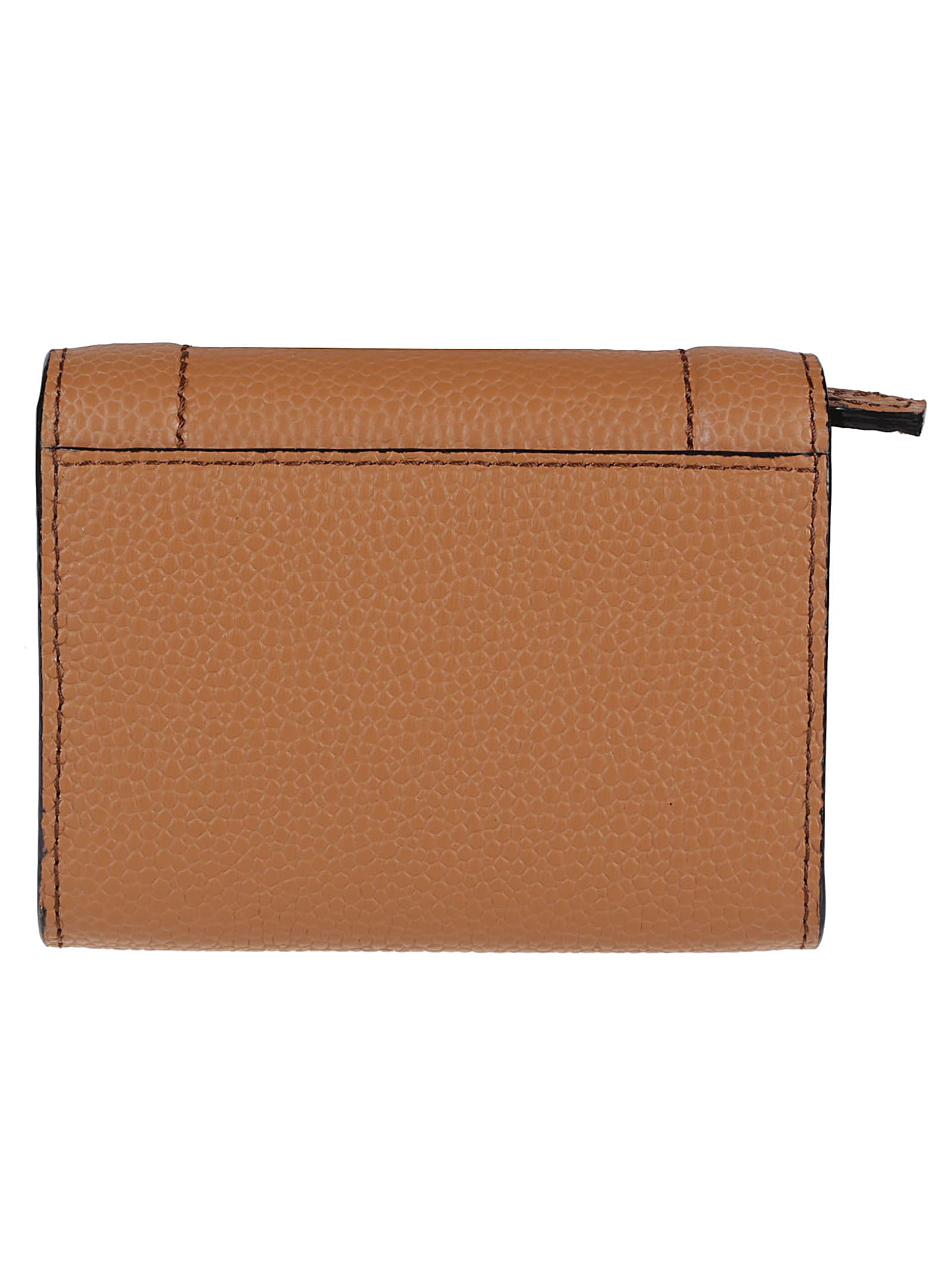 Shop Lancel Ninon Mini Flap Wallet In Camel