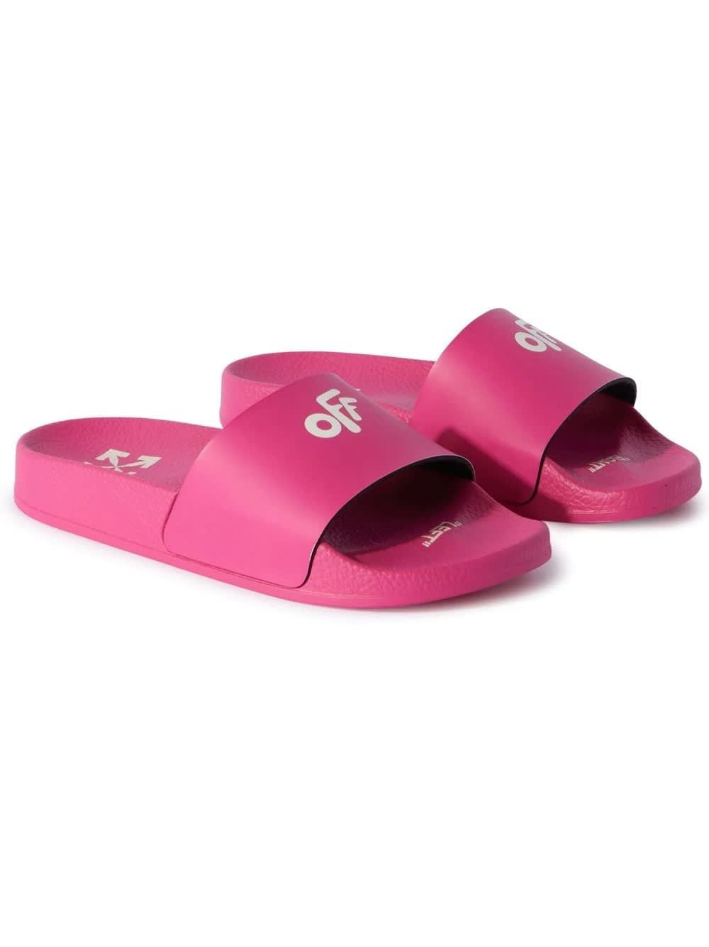 Off-white Pool Slider Off Slides In Rosa