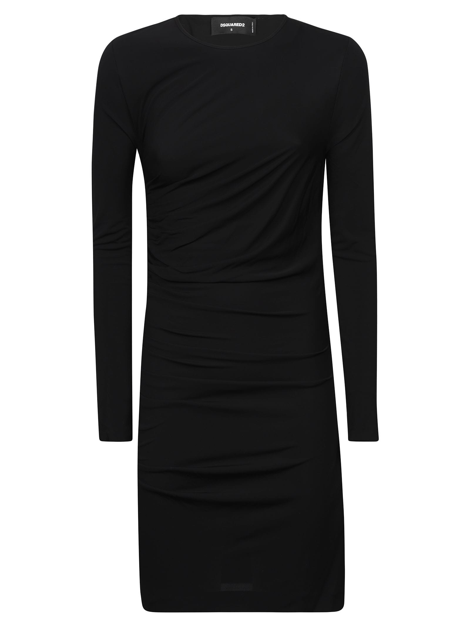 Dsquared2 Long-sleeved Dress In Black