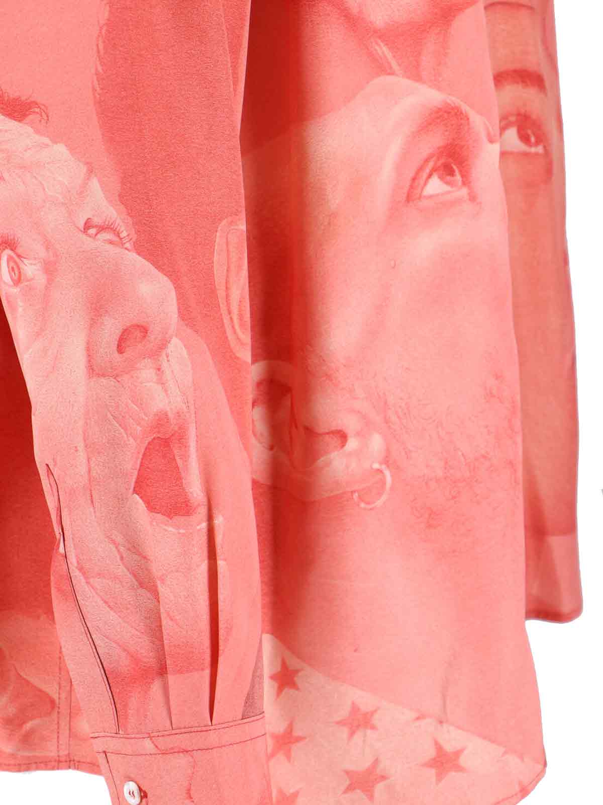 Magliano Graphic Print Long Sleeve Button-down Shirt In Pink