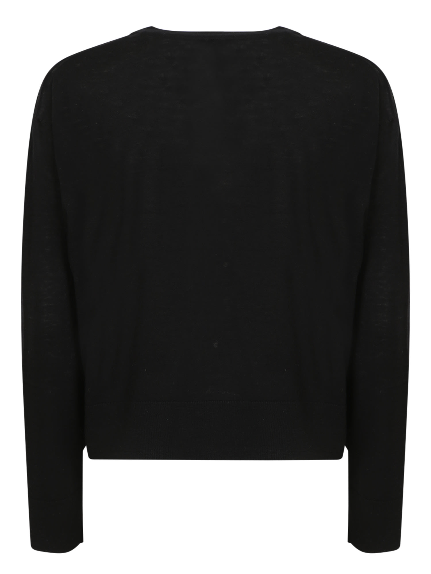 IRO BLACK MERINO WOOL AND SILK SWEATER 