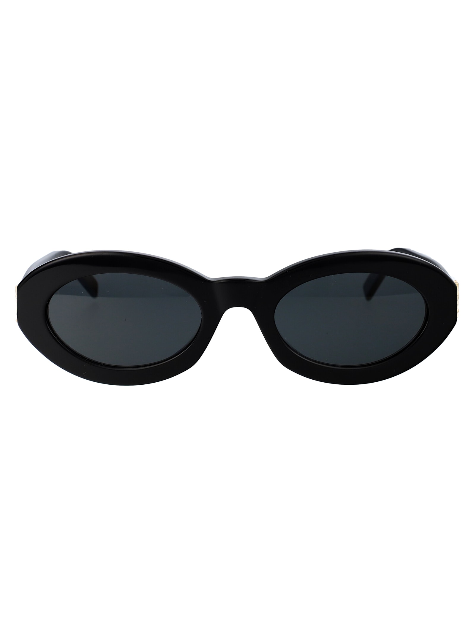 Saint Laurent Eyewear Oval Frame Sunglasses In Black