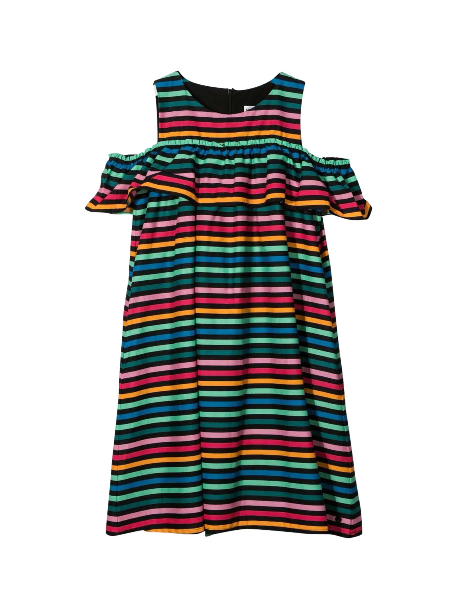 Photo of  Sonia Rykiel Enfant Multicolored Striped Dress- shop Sonia Rykiel Dresses online sales
