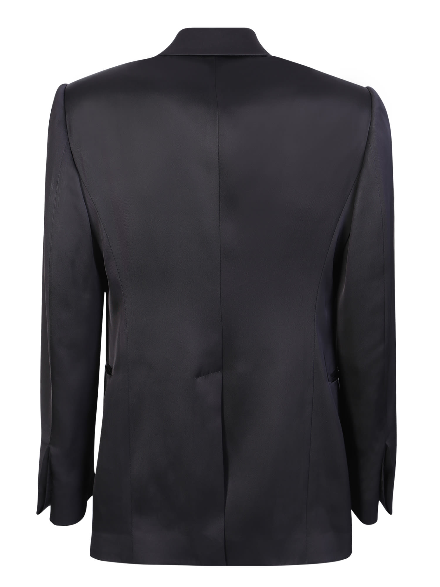 Alexander Mcqueen Wrapped Design Black Jacket In Black