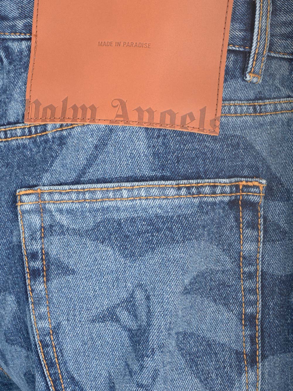 Shop Palm Angels Palmity Jeans In Blue