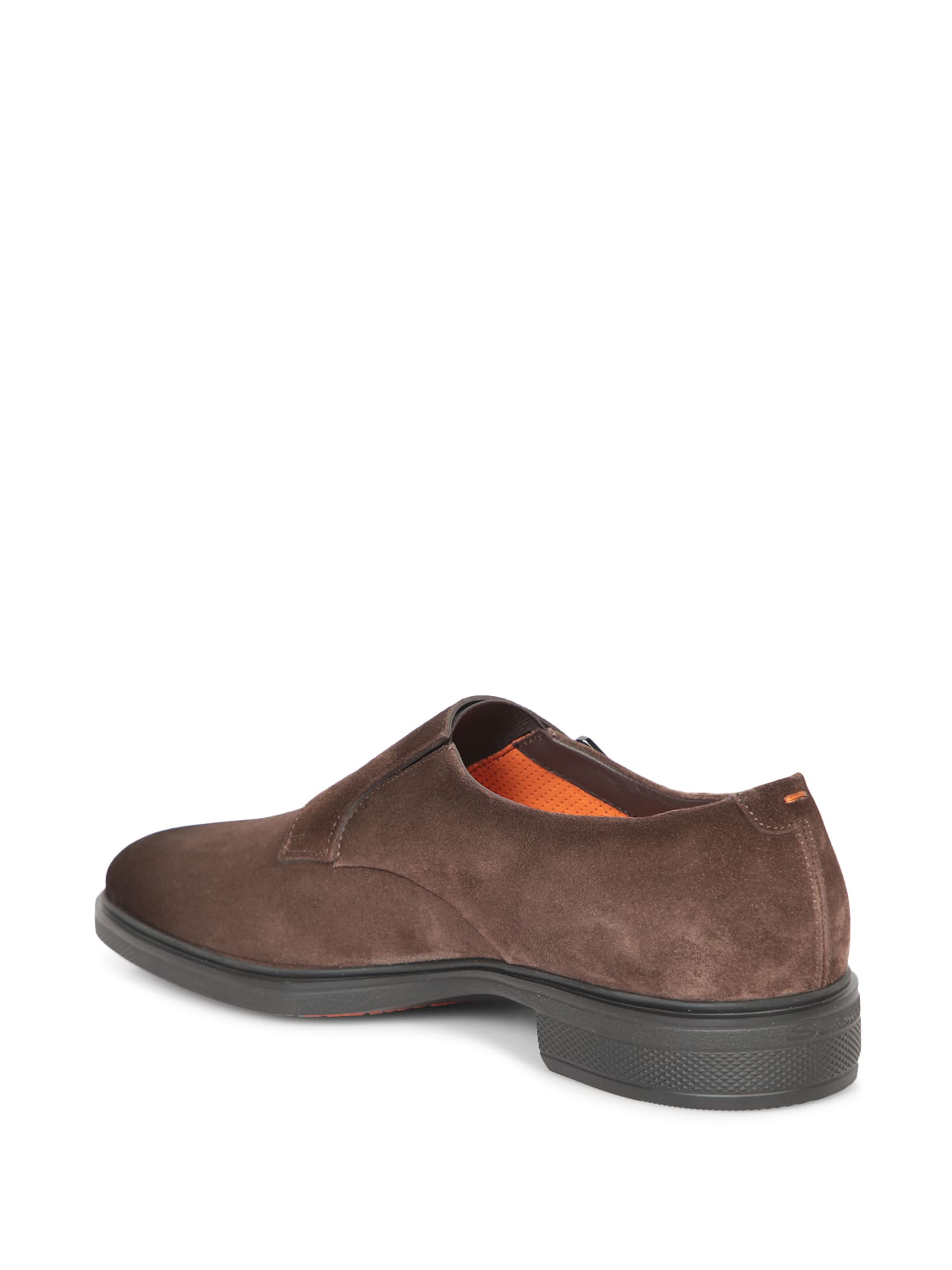 Shop Santoni Easysuede Brown Tdm Monkstrap