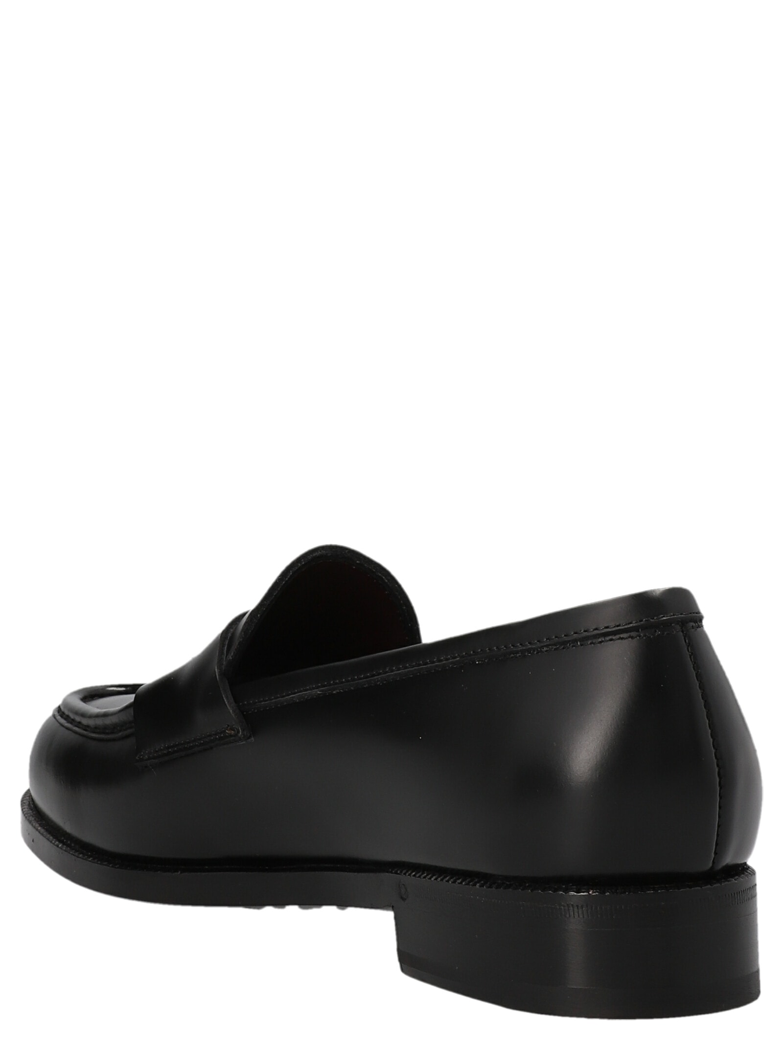 Shop Lidfort Leather Loafers In Black