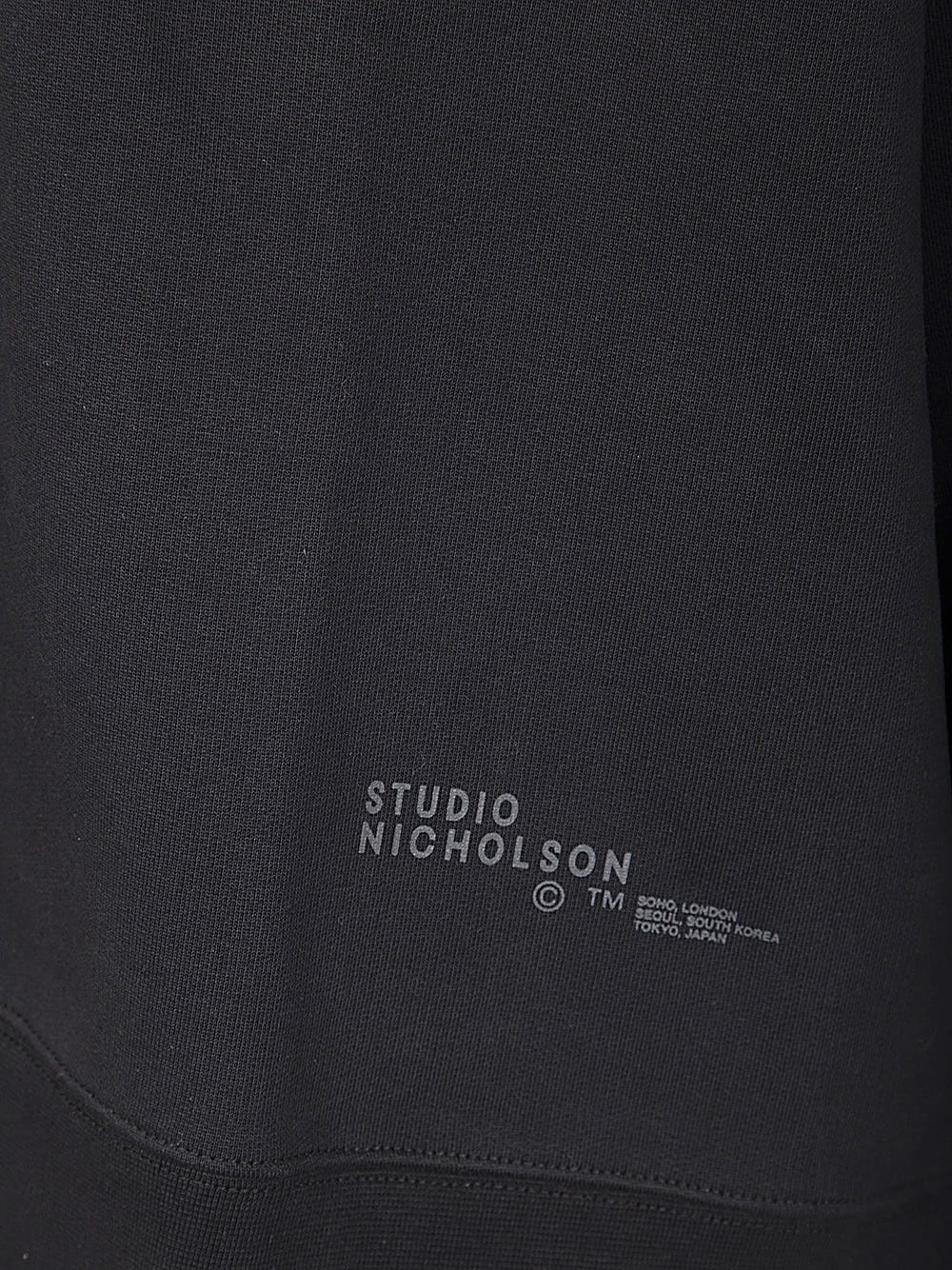 Shop Studio Nicholson Fleece Back Zip Through Hoodie With Logo In Darkest Navy Logo