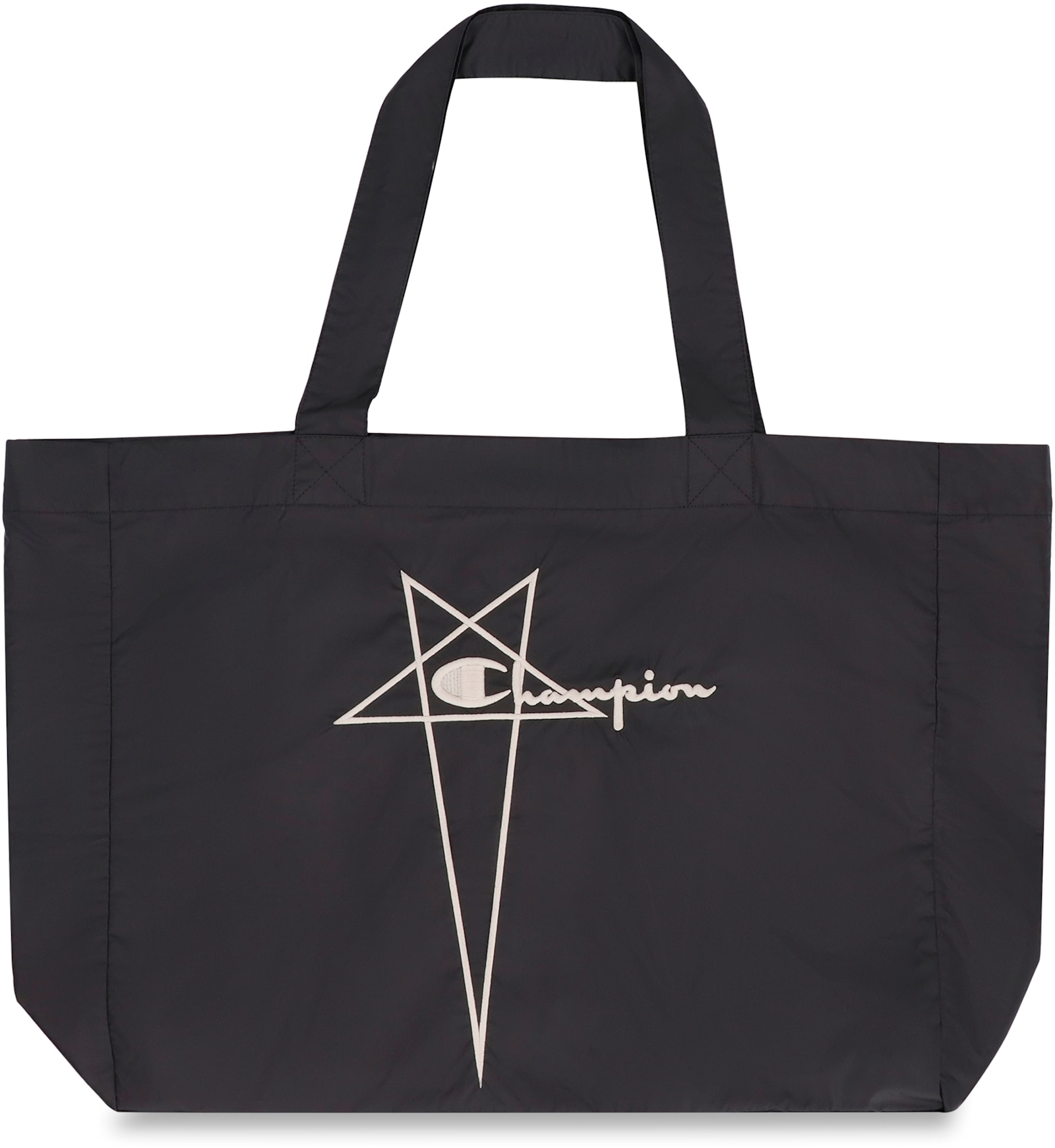 Rick Owens Champion Collaboration Nylon Tote Bag In Black
