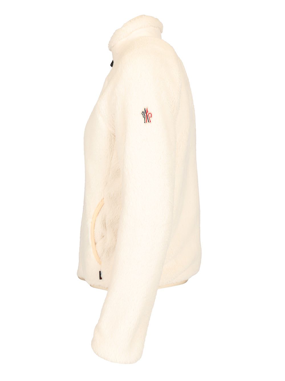 Shop Moncler Double-faced Teddy Effect Jacket In White