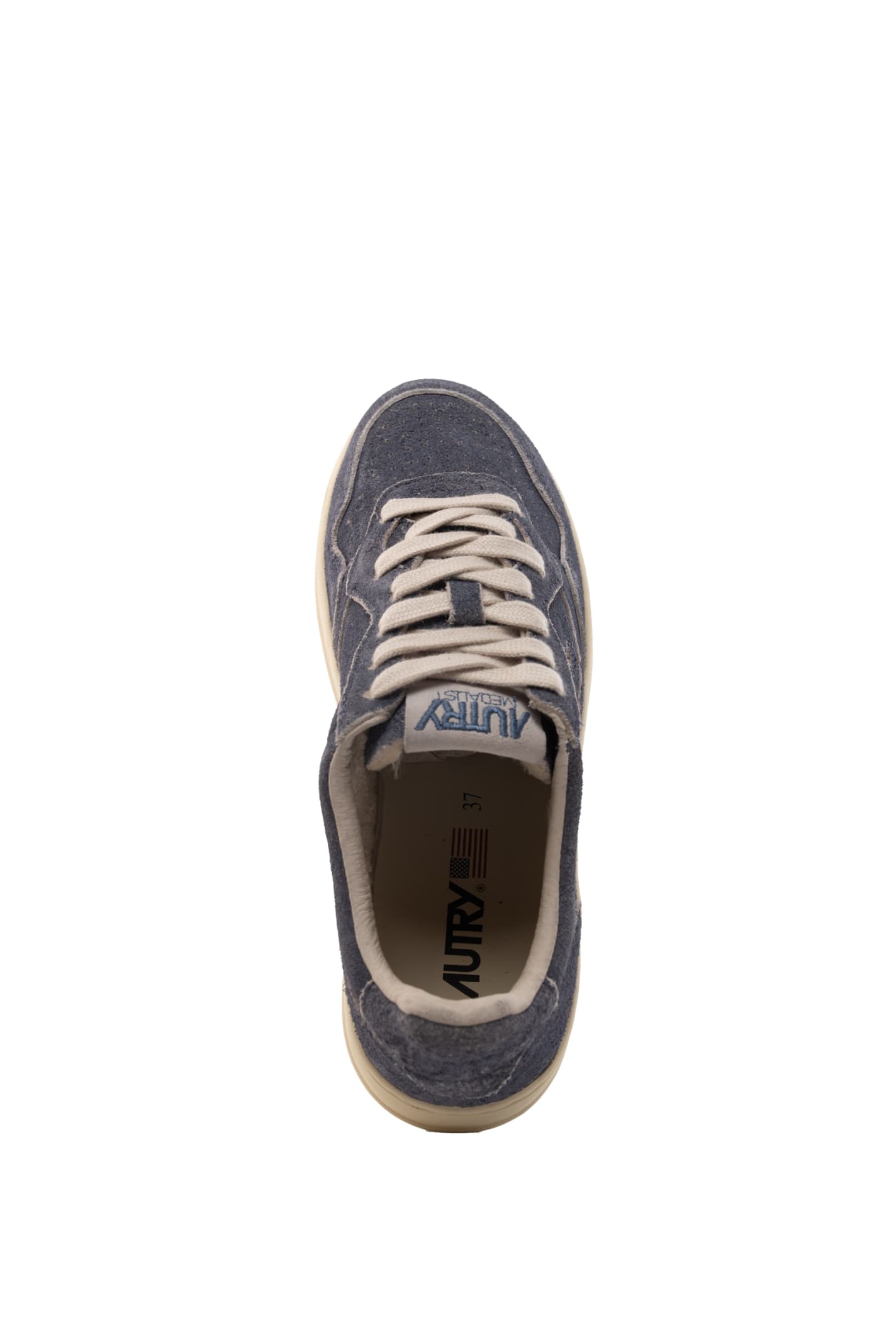 AUTRY AUTRY MEDALIST LOW SNEAKERS IN CHINA BLUE SUEDE 