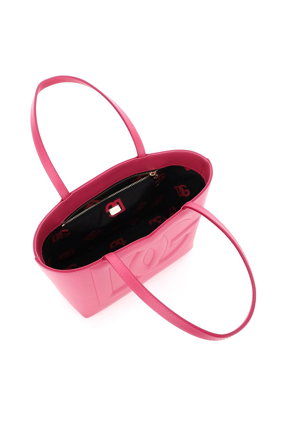 Shop Dolce & Gabbana Leather Tote Bag In Glicine (pink)