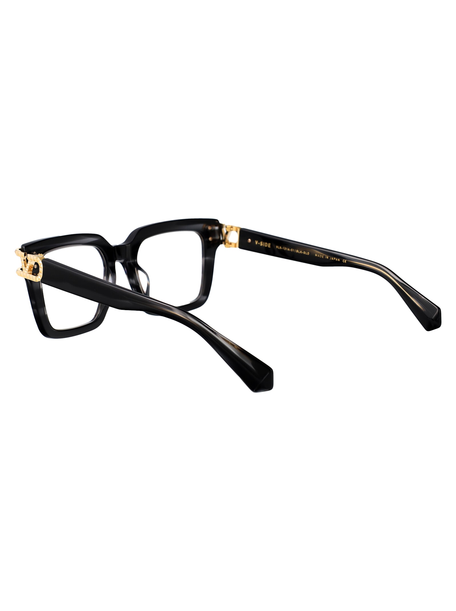 Valentino V-side - Black Swirl / Light Gold Glasses In 131a Blk-gld