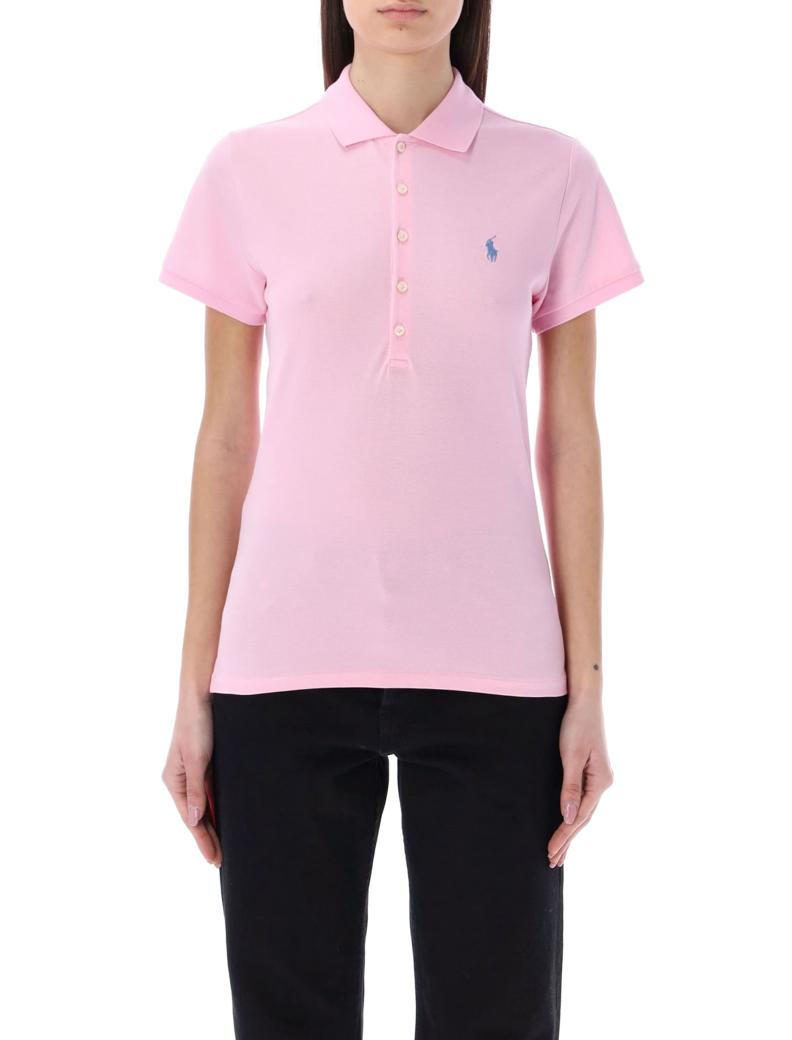 Shop Polo Ralph Lauren Classic Polo Shirt In Carmel Pink